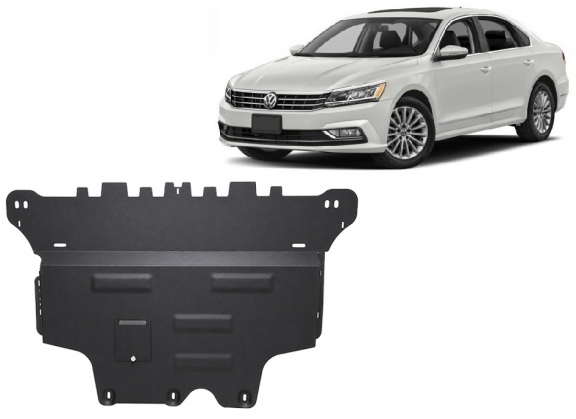 Acél motor, sebességváltó, hűtő, első lökhárító védőlemez VW Passat Alltrack