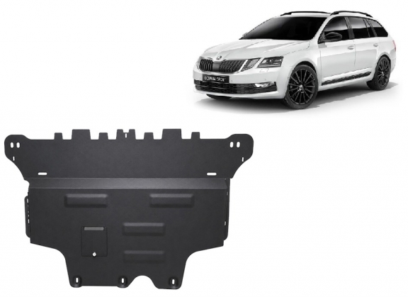 Acél motor, kapcsolószekrény védőlemez Skoda Octavia 3