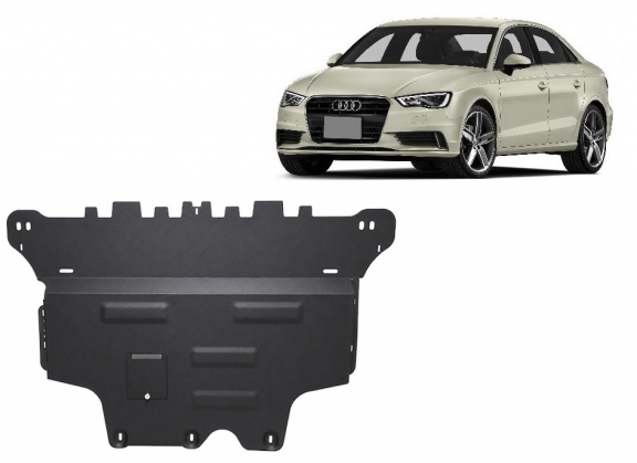 Acél motor, sebességváltó, hűtő, első lökhárító védőlemez Audi A3