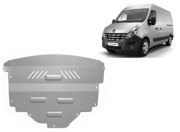 Aluminium motor, kapcsolószekrény védőlemez Renault Master