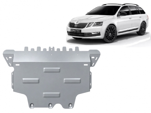 Alumínium motor, kapcsolószekrény védőlemez Skoda Octavia 3