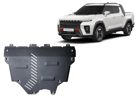 Acél motor, hűtő védőlemez KGM Musso EV 
