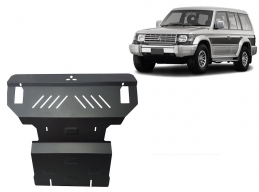 Acél motor, hűtő védőlemez Mitsubishi Pajero 2 