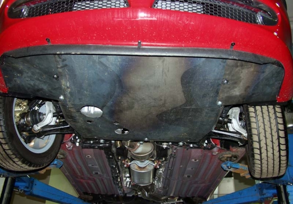 Acél motor, kapcsolószekrény védőlemez Alfa Romeo 147