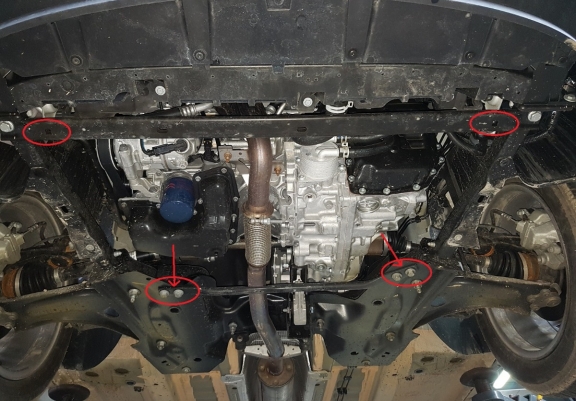 Acél motor, sebességváltó, hűtő, első lökhárító védőlemez Opel Crossland X