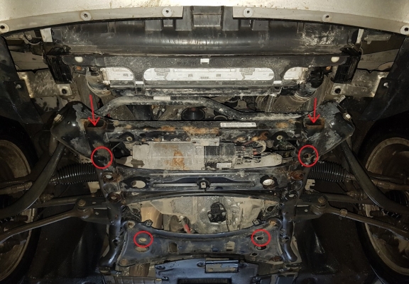 Acél motor, hűtő védőlemez BMW X4