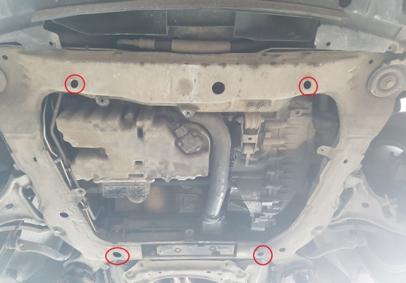 Acél motor, kapcsolószekrény, hűtő védőlemez Volvo V70