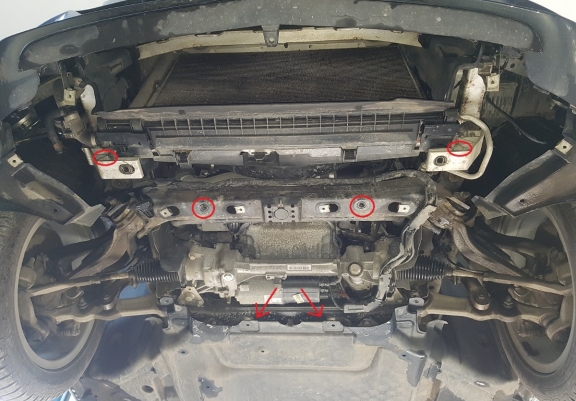 Acél motor, hűtő védőlemez Mercedes C-Class W205