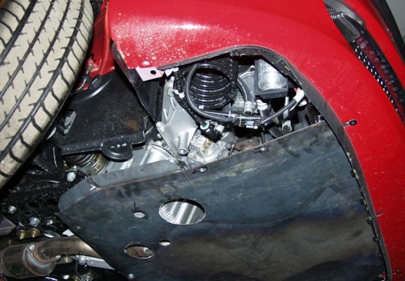 Acél motor, kapcsolószekrény védőlemez Alfa Romeo 147
