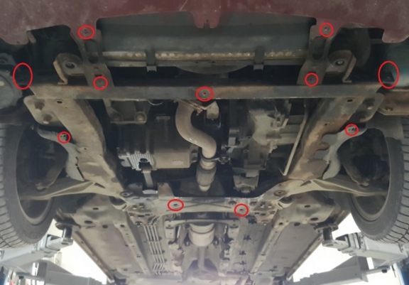 Acél motor, sebességváltó, hűtő, első lökhárító védőlemez Alfa Romeo 159