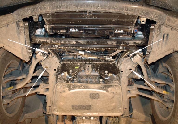 Acél hűtő, első lökhárító védőlemez BMW X3