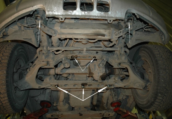 Acél motor, hűtő védőlemez Kia Sorento