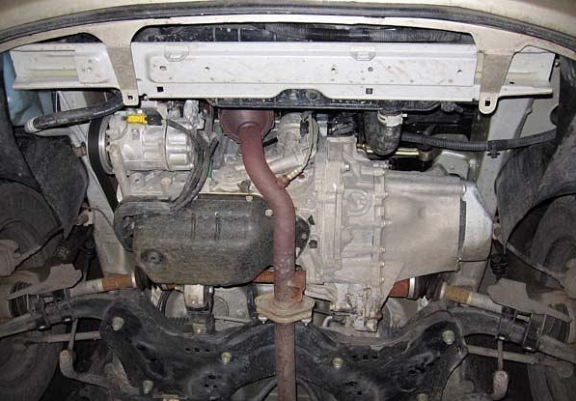 Acél motor, kapcsolószekrény, hűtő védőlemez Peugeot 206