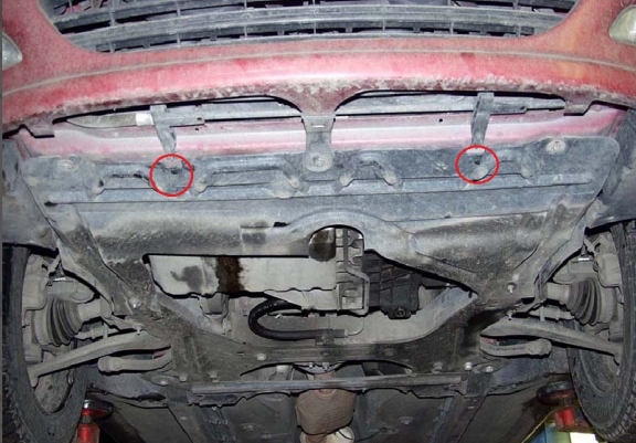 Acél motor, sebességváltó, hűtő, első lökhárító védőlemez Peugeot 406