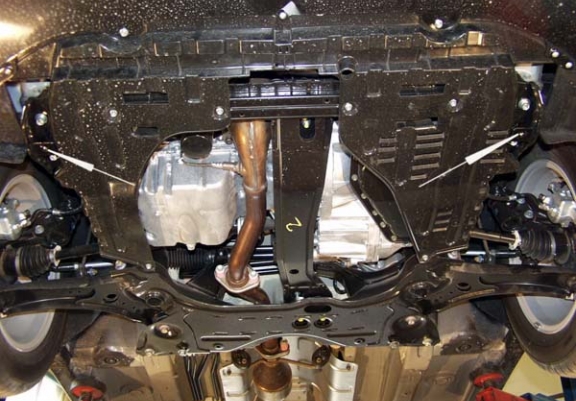 Acél motor, kapcsolószekrény, hűtő védőlemez Fiat Sedici