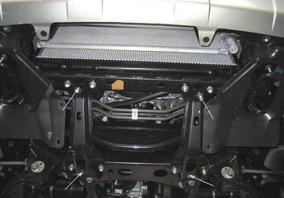 Acél motor, hűtő védőlemez Toyota Hilux