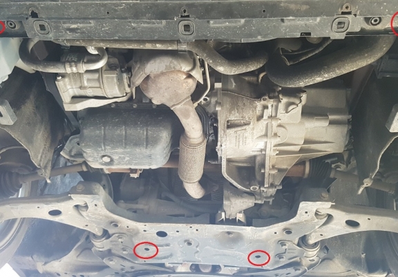 Acél motor, kapcsolószekrény, hűtő védőlemez Volvo V40