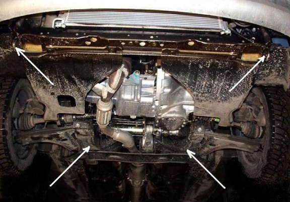 Acél motor, sebességváltó, hűtő, első lökhárító védőlemez Daewoo Nubira