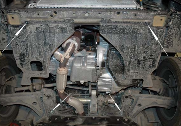 Acél motor, sebességváltó, hűtő, első lökhárító védőlemez Daewoo Nubira