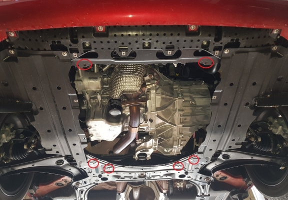 Acél motor, kapcsolószekrény védőlemez Suzuki Baleno