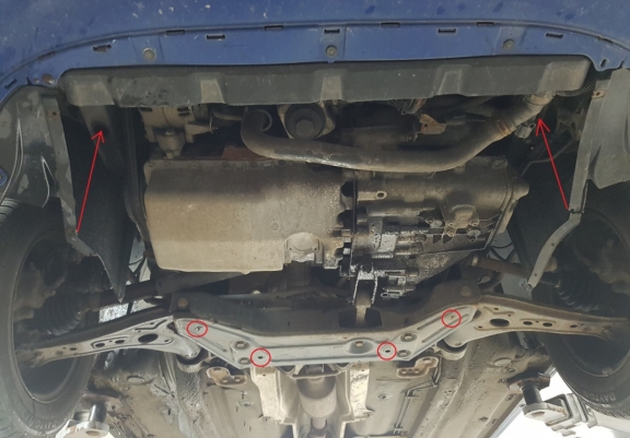 Acél motor, kapcsolószekrény, hűtő védőlemez Vw Polo