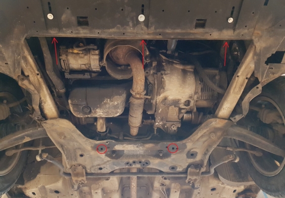 Acél motor, kapcsolószekrény, hűtő védőlemez Citroen DS5