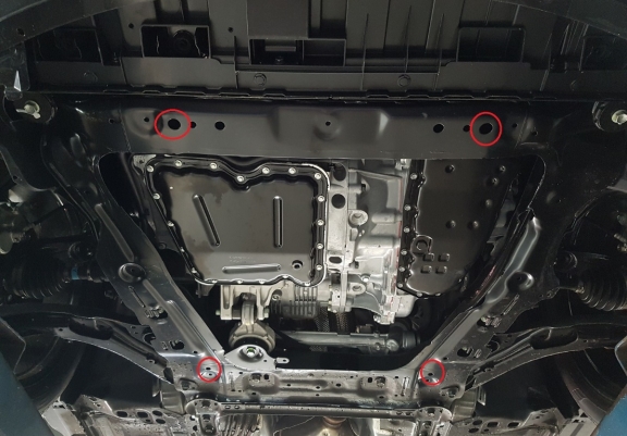 Acél motor, sebességváltó, hűtő, első lökhárító védőlemez Renault Koleos