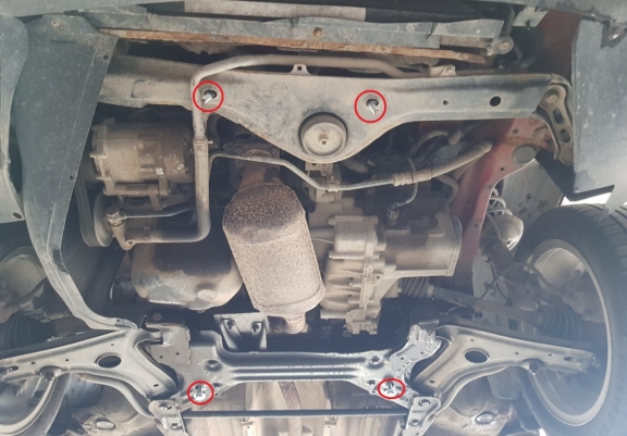 Acél motor, kapcsolószekrény, hűtő védőlemez Seat Inca