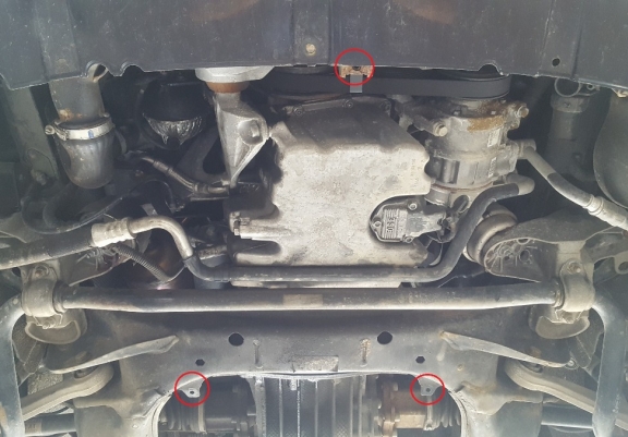 Acél motor, hűtő védőlemez Skoda Superb