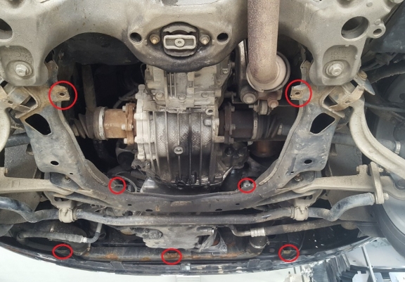 Acél motor, hűtő védőlemez Skoda Superb