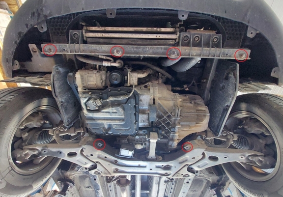 Acél motor, kapcsolószekrény védőlemez Hyundai IX35