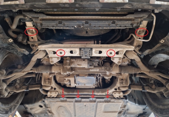 Acél motor hűtő, első lökhárító védőlemez Mercedes GLC Coupe X253