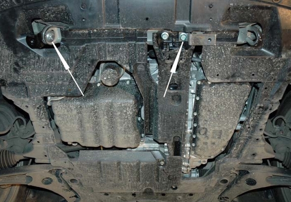 Acél motor, kapcsolószekrény, hűtő védőlemez Peugeot 4007