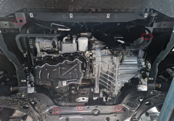 Acél motor, sebességváltó, hűtő, első lökhárító védőlemez Volkswagen Transporter T7 Van