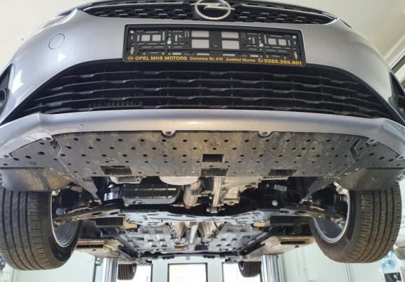 Acél motor, kapcsolószekrény, hűtő védőlemez Opel Mokka