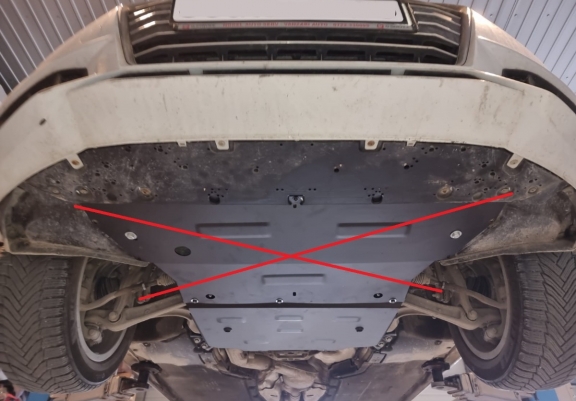 Acél kapcsolószekrény védőlemez Audi A5