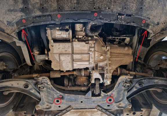 Acél motor, kapcsolószekrény, hűtő védőlemez Ford Puma