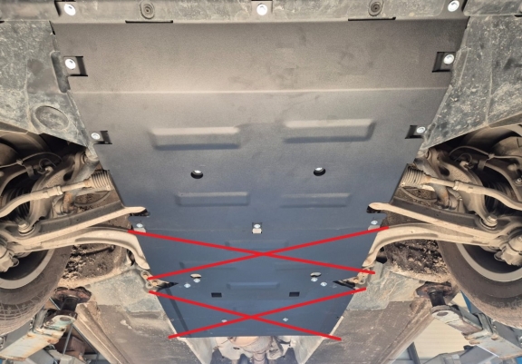 Acél motor, hűtő védőlemez Audi Q5