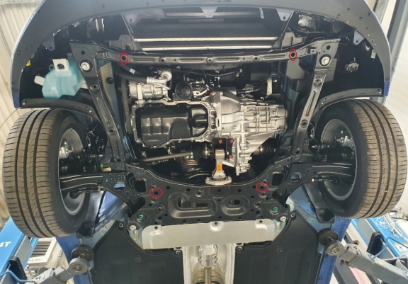 Acél motor, sebességváltó, hűtő, első lökhárító védőlemez Hyundai Elantra