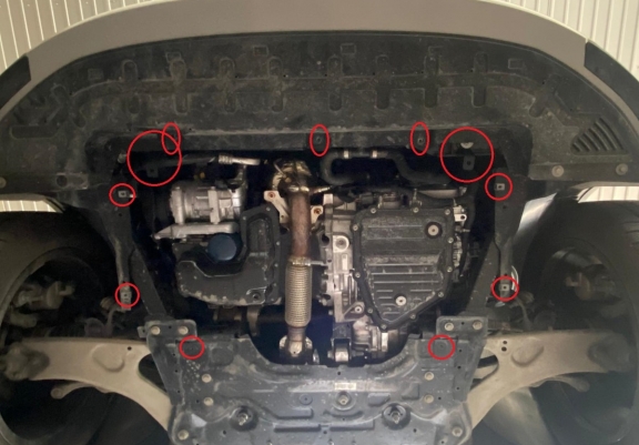 Acél motor, sebességváltó, hűtő védőlemez Fiat 600