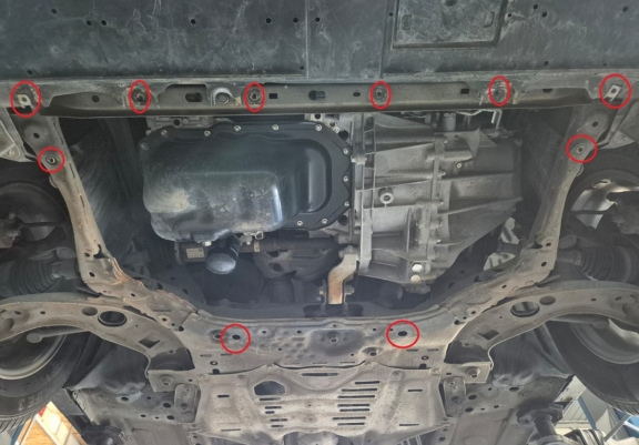 Acél motor, kapcsolószekrény védőlemez Mazda CX3