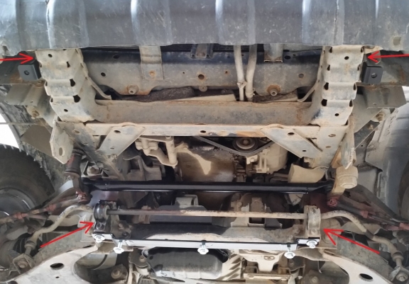 Acél motor, hűtő védőlemez Nissan Navara D22