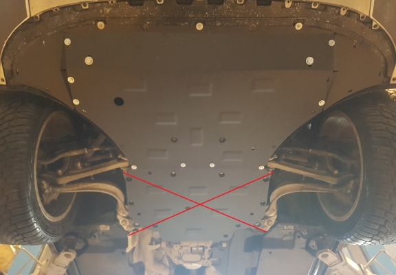 Acél motor, hűtő védőlemez Porsche Cayenne