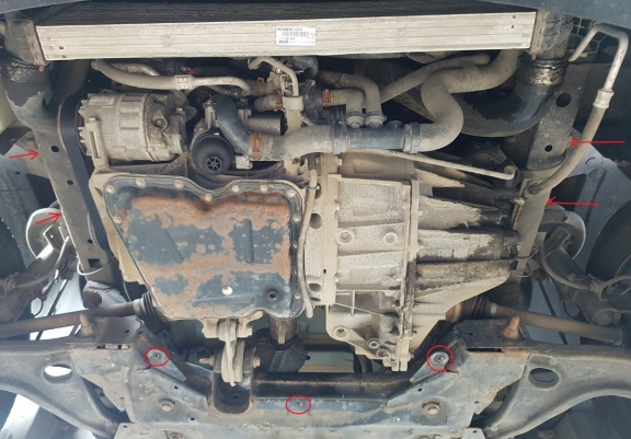 Acél motor, sebességváltó, hűtő, első lökhárító védőlemez Nissan Interstar