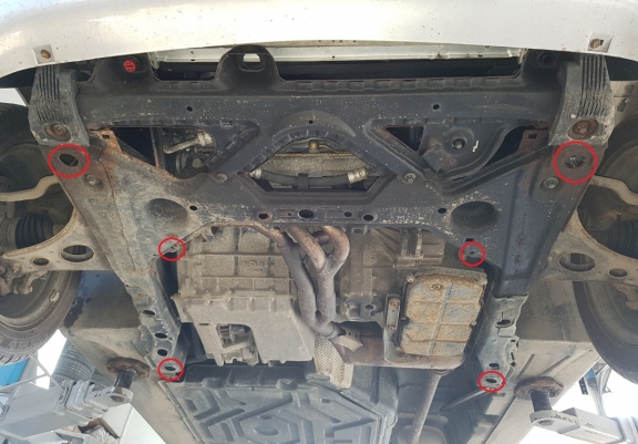 Acél motor, sebességváltó, hűtő, első lökhárító védőlemez Mercedes Vaneo W414