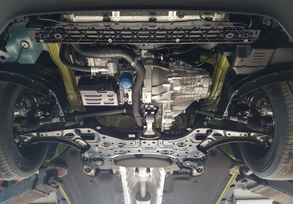 Acél motor, sebességváltó, hűtő, első lökhárító védőlemez Hyundai Kona