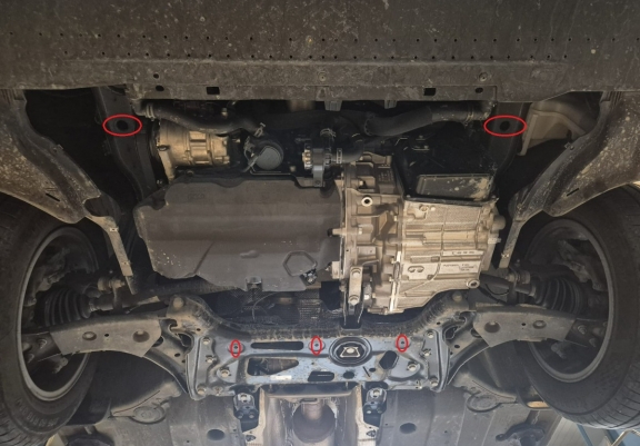 Acél motor, kapcsolószekrény védőlemez VW Golf 7
