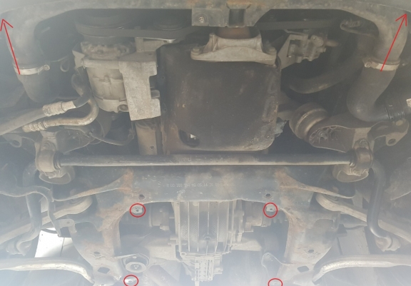 Acél motor, hűtő védőlemez Audi A4 B5