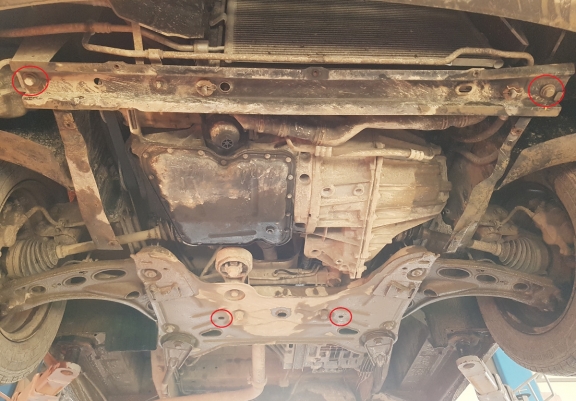 Acél motor, kapcsolószekrény, hűtő védőlemez Renault Trafic