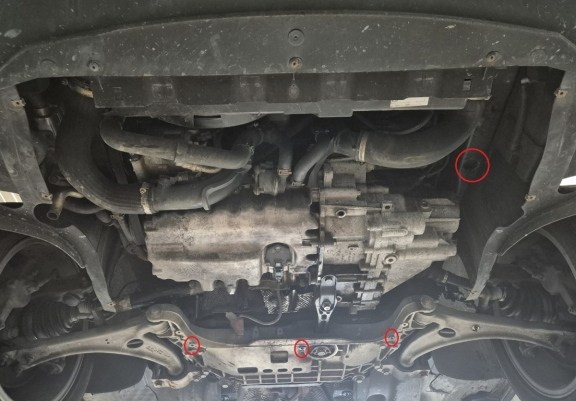 Acél motor, kapcsolószekrény védőlemez Volkswagen Sharan